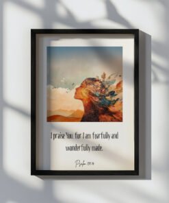 Fearfully and Wonderfully Made Design on the white background