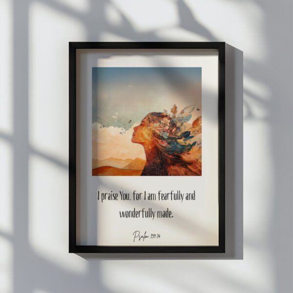 Fearfully and Wonderfully Made Design on the white background