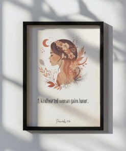 Feminine Proverbs 31 Wall Art on the white wall