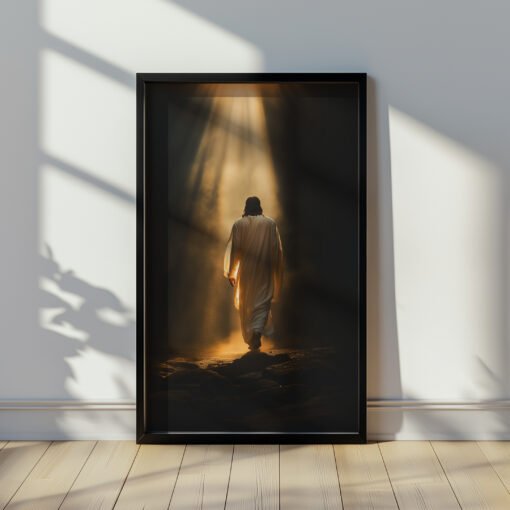 picture of Jesus walking in the light in Jesus the Lion and the Lamb Wall Art