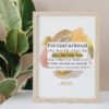 John 3:16 Wall Art in a beige frame, palm tree next to it