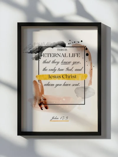 John 17:3 Jesus Christ framed art