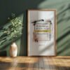 eternal life wall art in a beige frame in a room