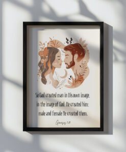 genesis biblical wall art on the white background