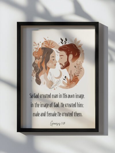 genesis biblical wall art on the white background
