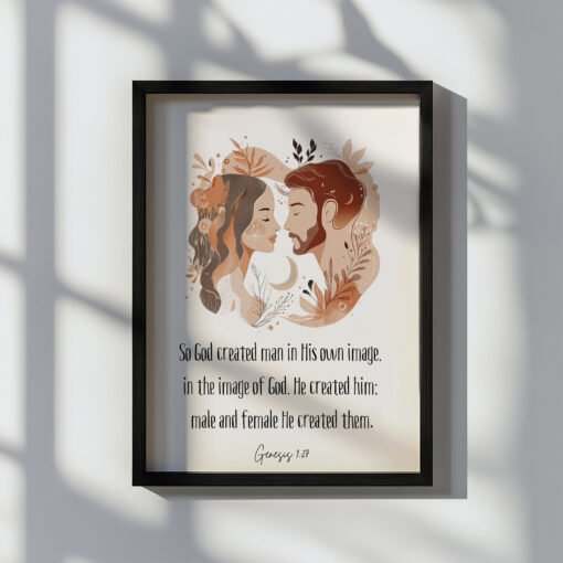 genesis biblical wall art on the white background