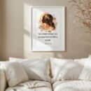 proverbs 31;30 hung in a modern light living room