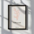 psalm 118 wall art in a black frame on the white wall