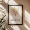 psalm 119 wall art in a black frame on the beige wall