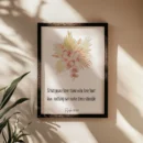 psalm 119 wall art in a black frame on the beige wall