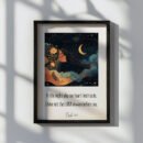 psalm 16 wall art on the white wall, shadows on it